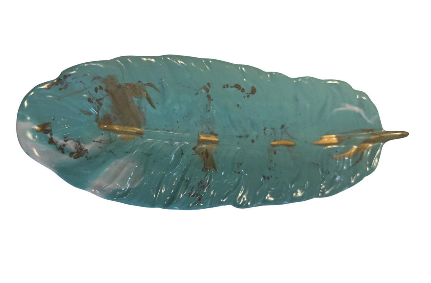 Epoxy Resin Tray -  Feather Shape