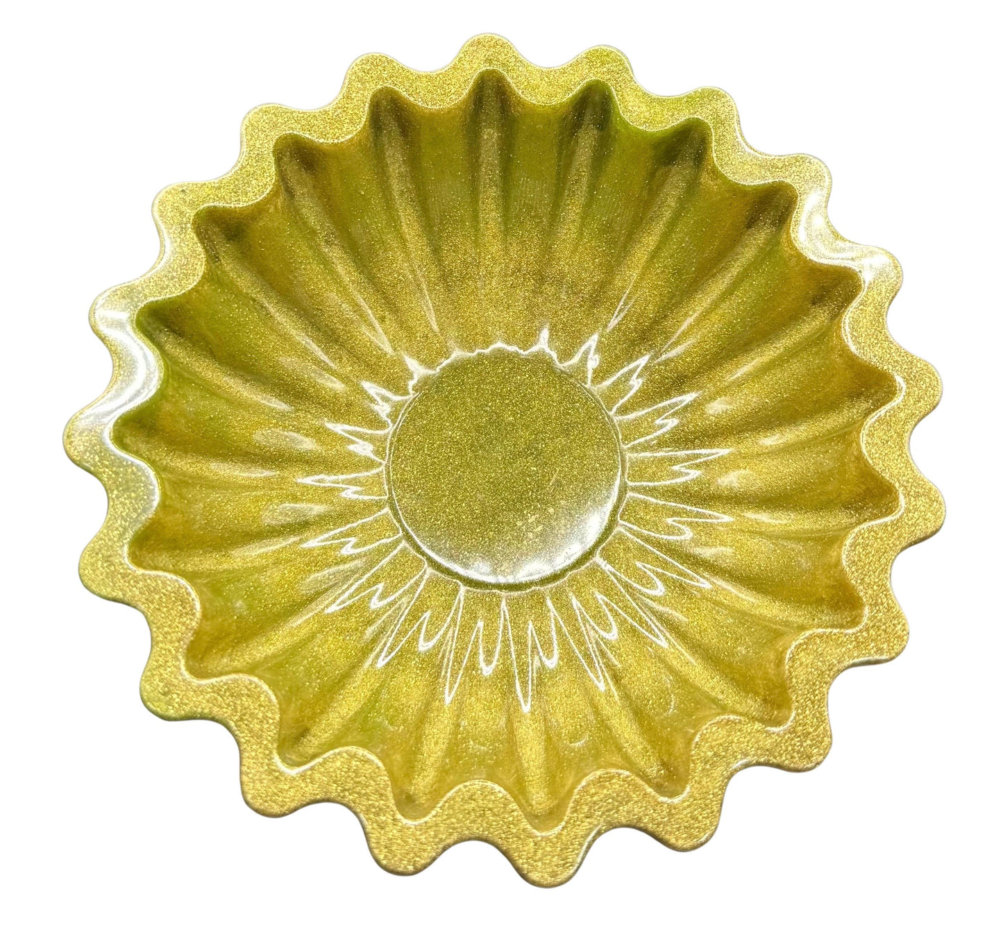 Epoxy Resin Trinket Bowl - Fluted Edge (S)