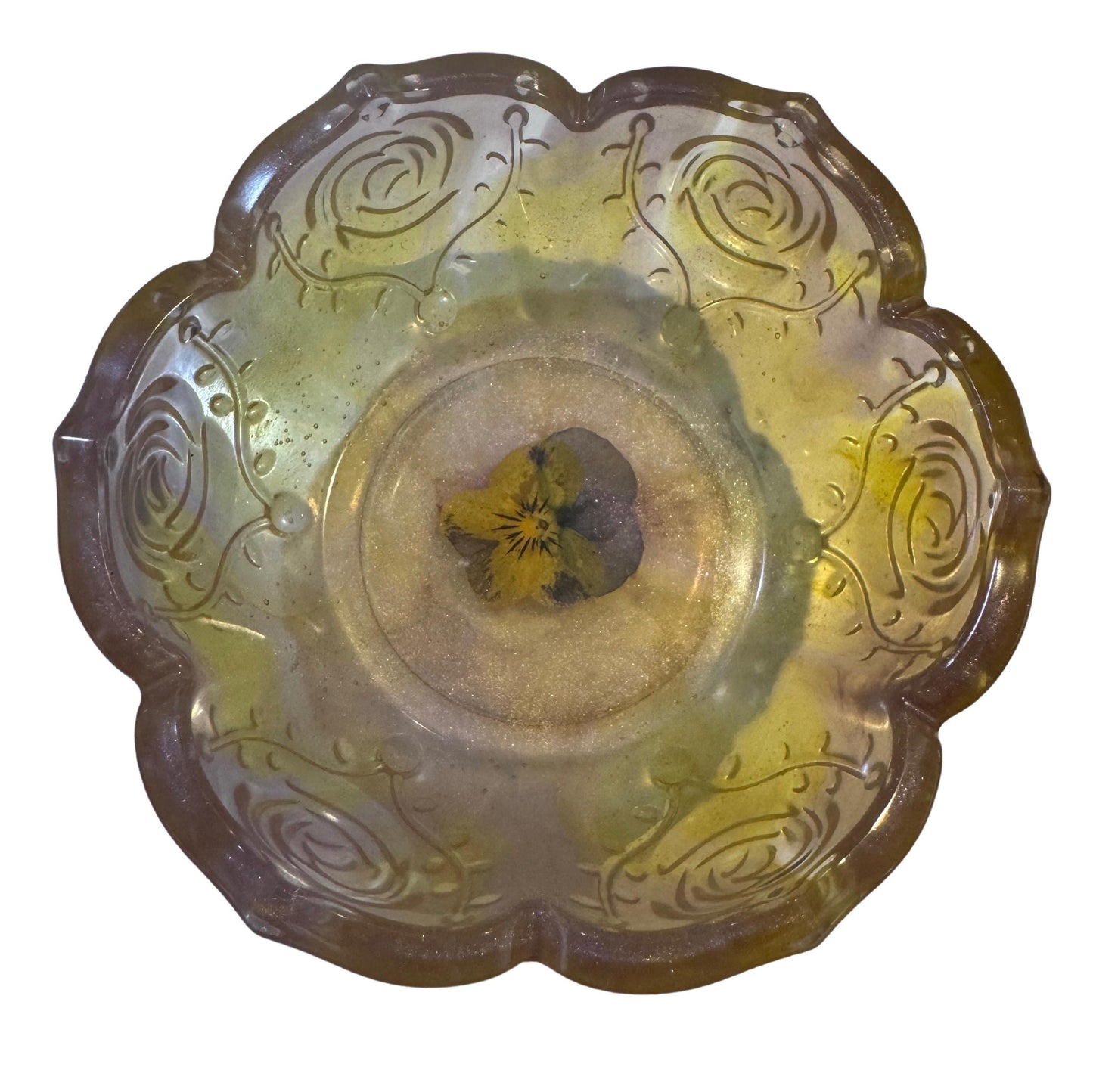 Epoxy Resin Bowl - Lotus Flower