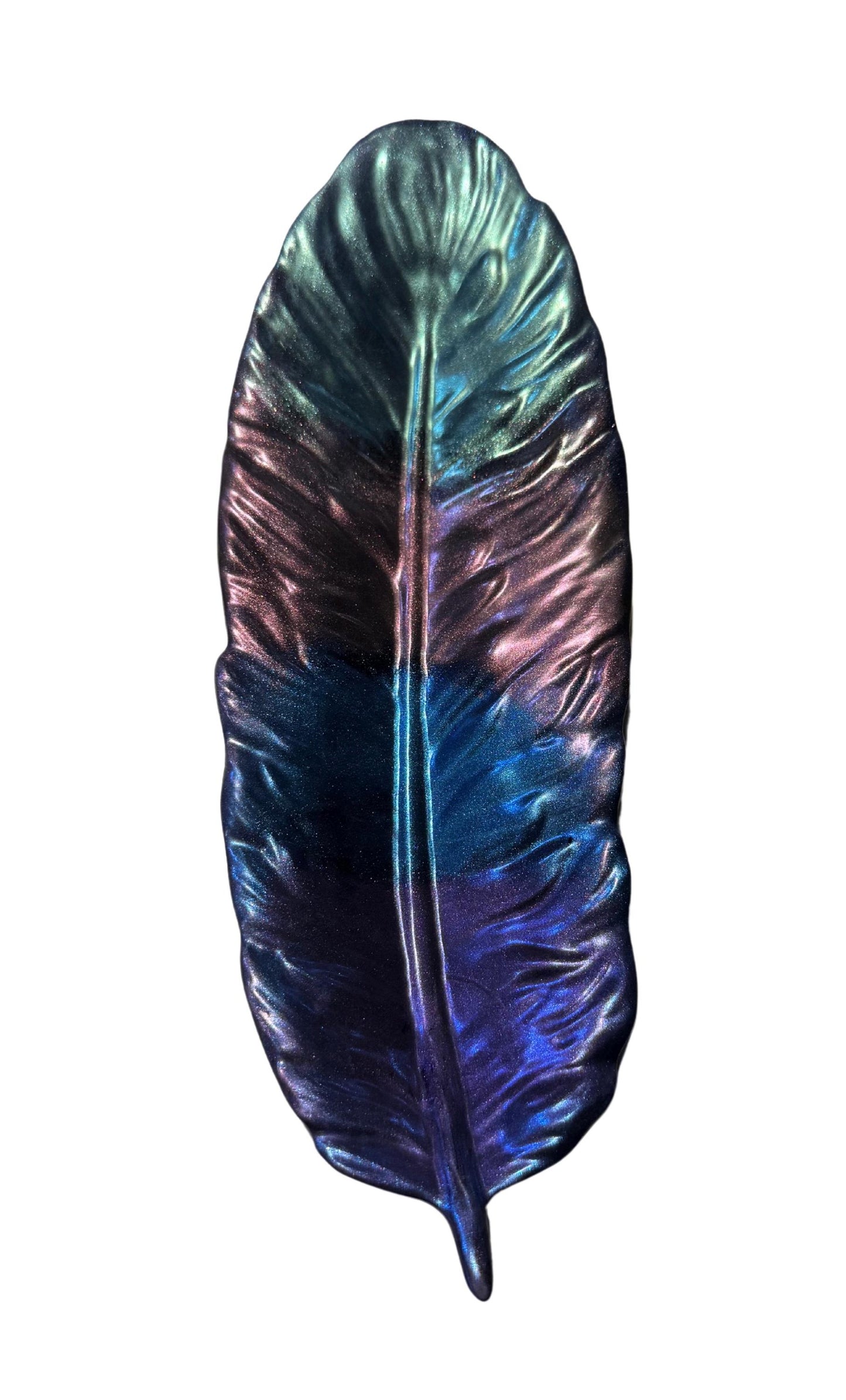 Epoxy Resin Tray -  Feather Shape