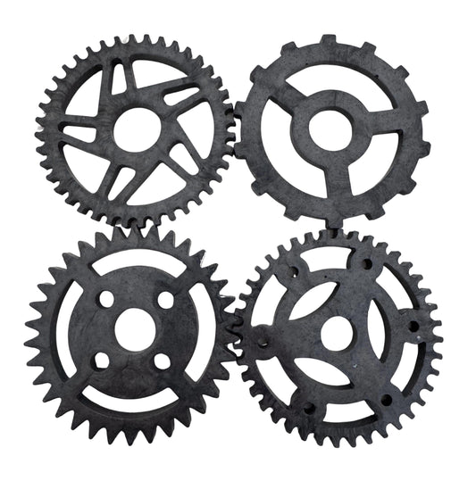 Industrial Gear Coaster Set (Set of 4) | Steampunk-Inspired Decor | Mechanic Gift