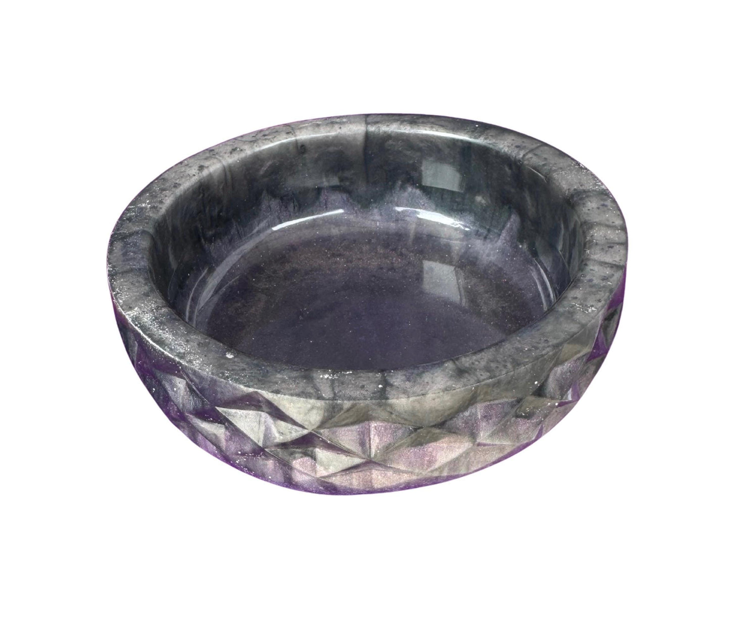 Epoxy Resin Bowl - Diamond Pattern