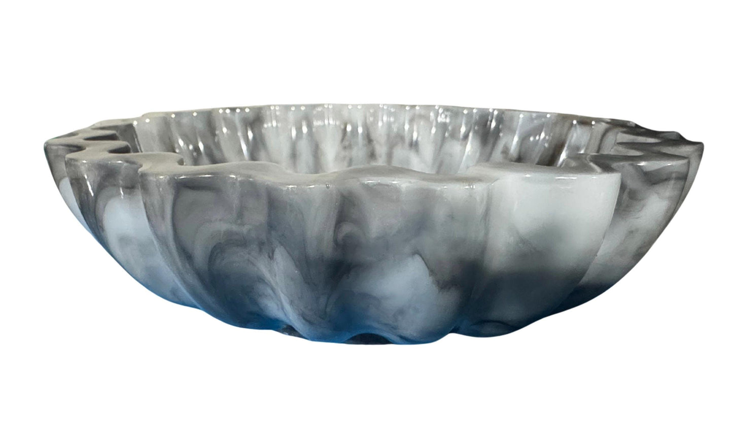 Epoxy Resin Bowl - Fluted Edge (L)