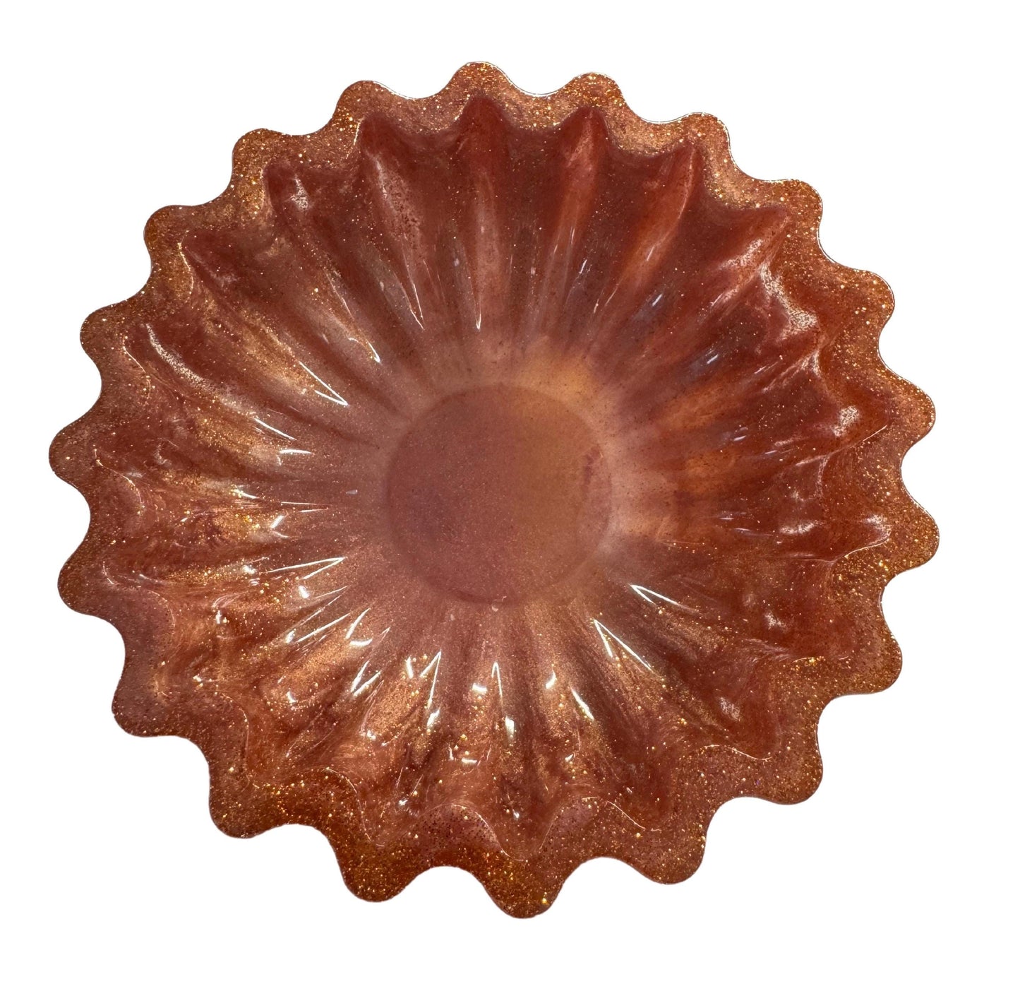 Epoxy Resin Trinket Bowl - Fluted Edge (S)