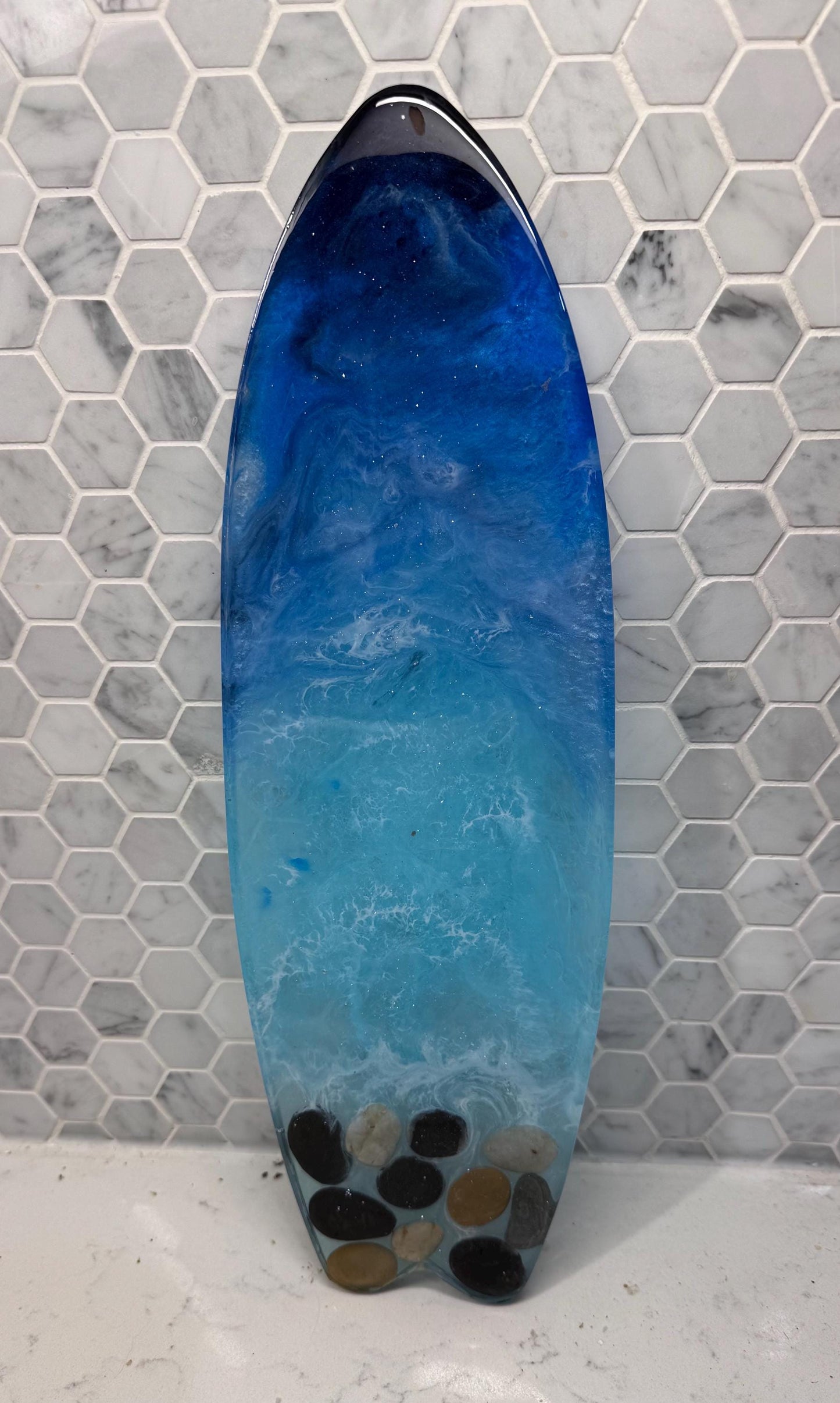 Epoxy Resin Charcuterie/ Display Board  - Surf Board