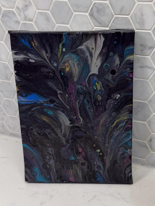 Acrylic Pour Painting - 5 x 7