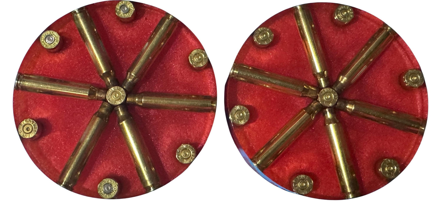Epoxy Resin Coasters - Bullet Casings - Set/4
