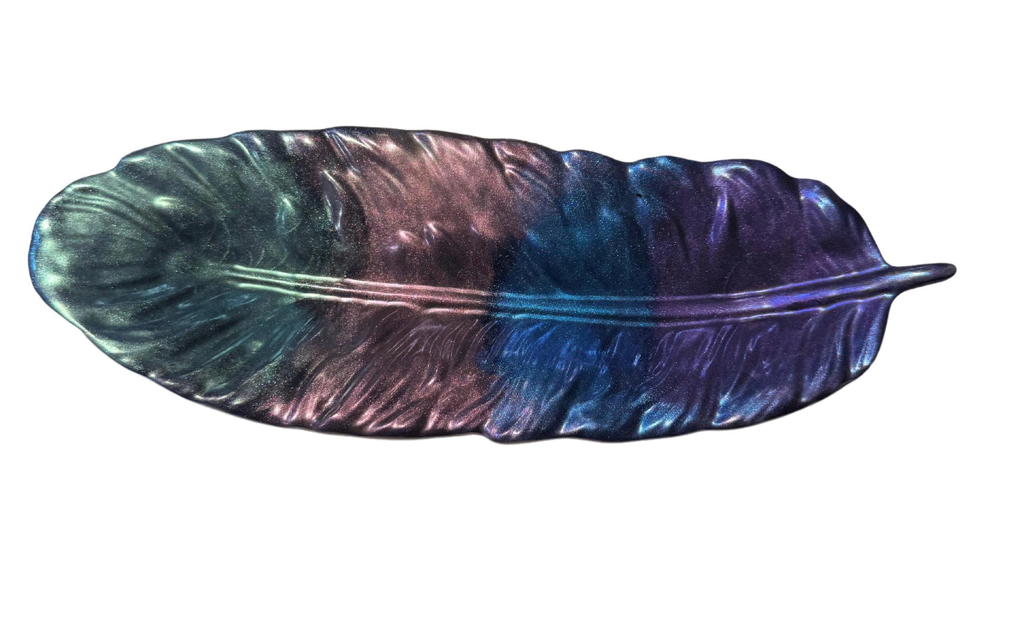 Epoxy Resin Tray -  Feather Shape