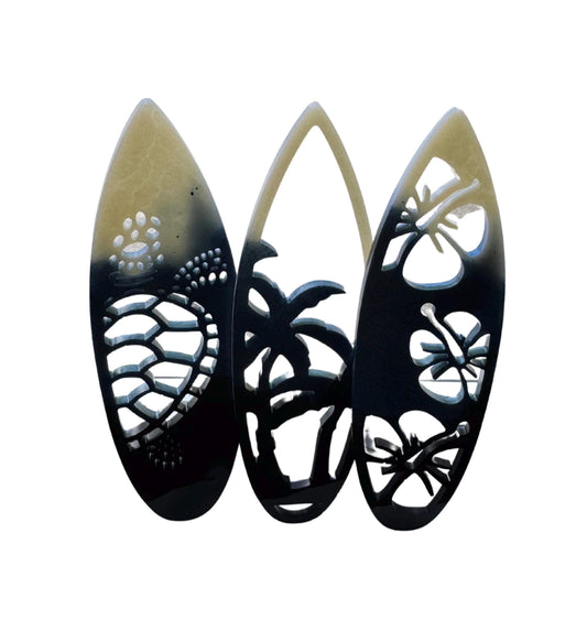 Epoxy Resin Surf Board Wall Decor (Set of 3)