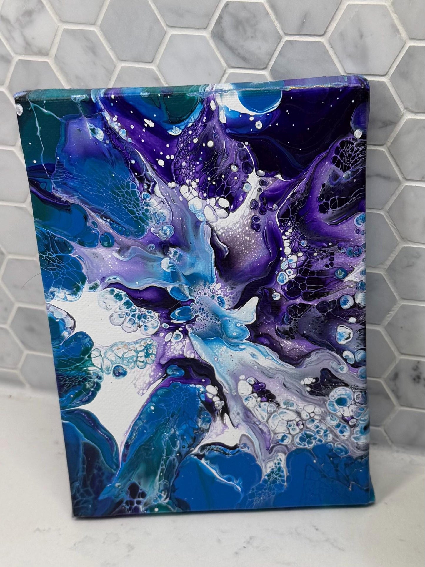 Acrylic Pour Painting - 5 x 7