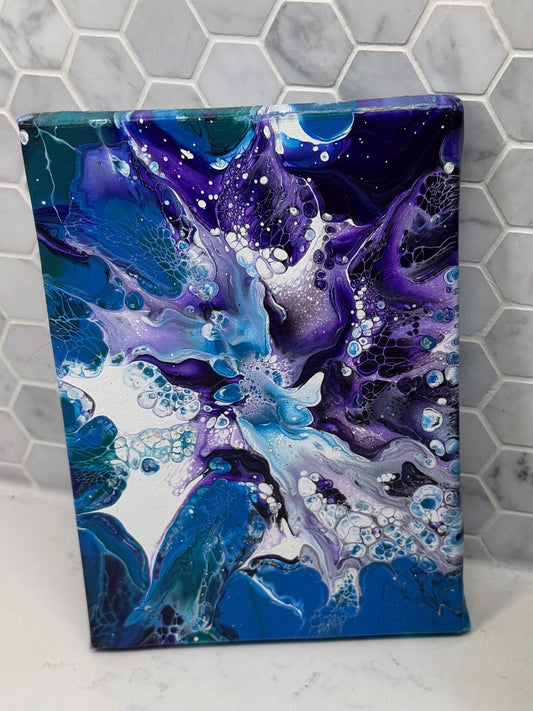 Acrylic Pour Painting - 5 x 7