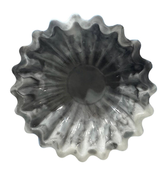 Epoxy Resin Bowl - Fluted Edge (L)